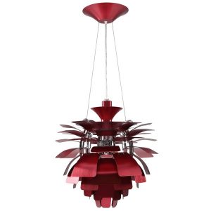 Shop 19-inch Artichoke Style Chandelier Red Modern Lamp .