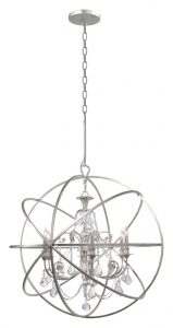 Crystorama 9219-OS-CL-MWP Solaris 6 Lamp 40 Inch Diameter Olde .