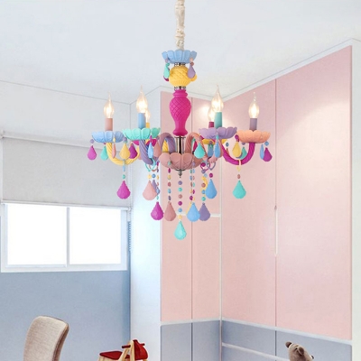 Modern Chandelier Lighting Crystal Ceiling Light Candle Small .