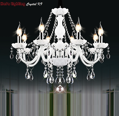 Modern White Crystal Chandelier Lights Lamp Chandeliers For .
