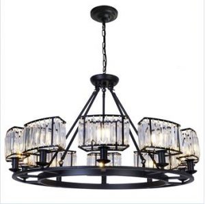 meerosee Modern Wagon Wheel Chandelier MD8812 Chandeliers Wrought .