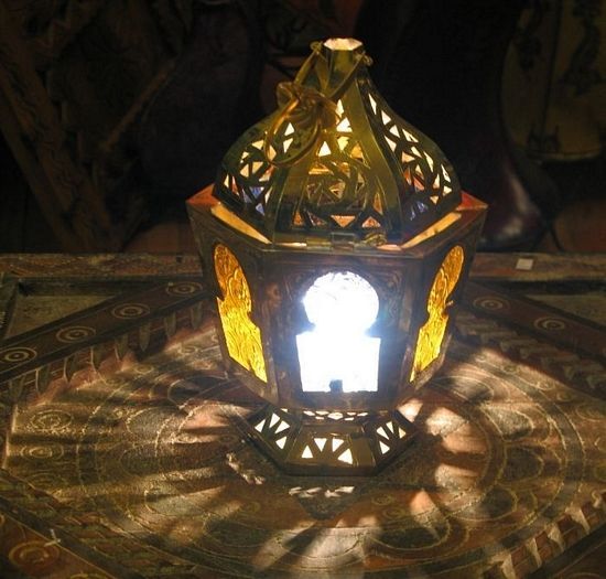 Details about Moroccan brass Candle Lantern -Moroccan Outdoor .