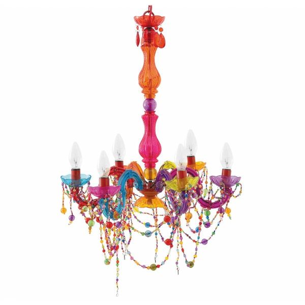 Funky Multi-Colored Chandelier- Ezzy's new room | Eclectic .