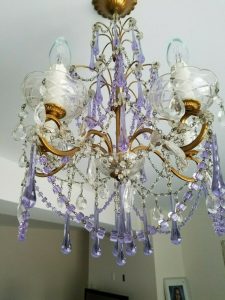 Murano Chandelier Lilac Drops Vintage | Et