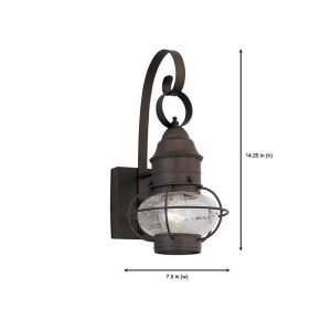 Designers Fountain Nantucket Rustique Outdoor Wall-Mount Lantern .