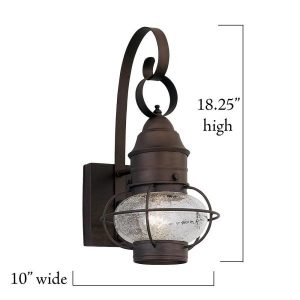 Designers Fountain Nantucket Rustique Outdoor Wall-Mount Lantern .