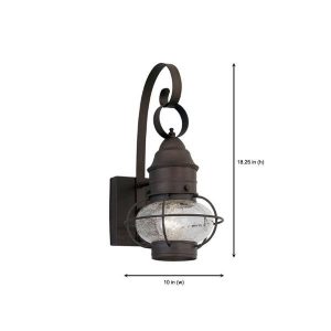 Designers Fountain Nantucket Rustique Outdoor Wall-Mount Lantern .