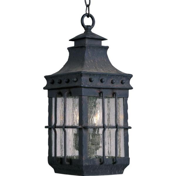 Maxim Lighting Nantucket 3-Light Country Forge Outdoor Hanging .