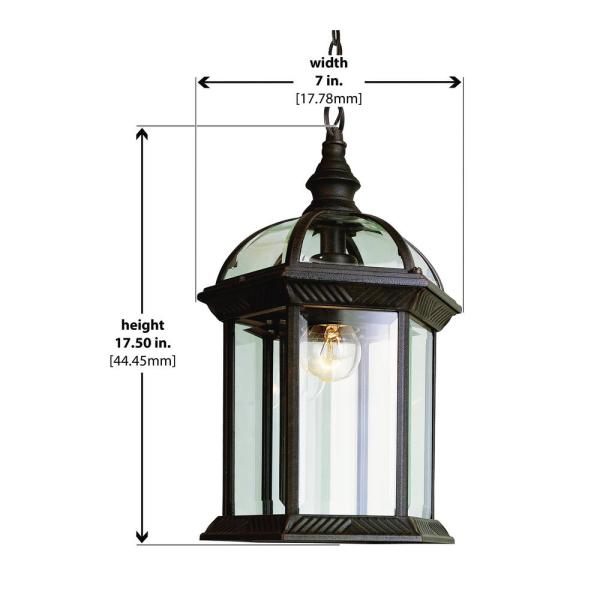 Maxim Lighting Nantucket 3-Light Country Forge Outdoor Hanging .