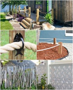 Coastal Nautical Fence Ideas | Rope, Deck, Borders, Fence Caps .