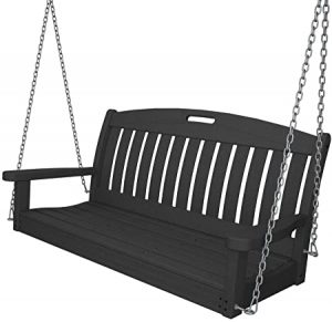 Amazon.com : POLYWOOD NS48GY Nautical Swing, 48-Inch, Slate Grey .