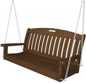 Amazon.com : POLYWOOD NS48TE Nautical 48" Swing, Teak : Porch .