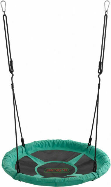 Swingan 37.5 Super Fun Nest Swing With Adjustable Ropes and Green .