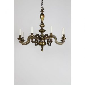 Eight Light Antique Brass Chandelier | Chairi