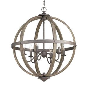 Progress Lighting Keowee Collection 24.13 in. 6-Light Artisan Iron .