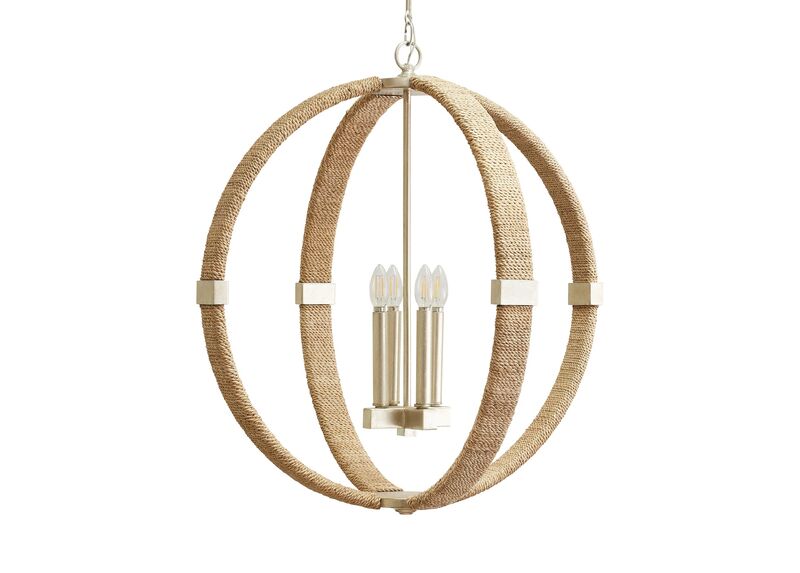 Olina Orb Chandelier | Rope-Wrapped Chandelier | Ethan All