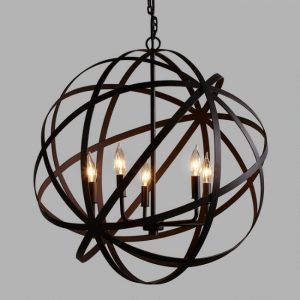 Large Metal Orb Chandelier | World Mark