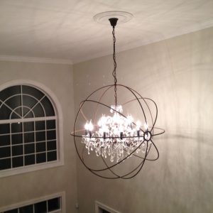 Restoration Hardware Focault Orb Chandelier | Foyer chandelier .