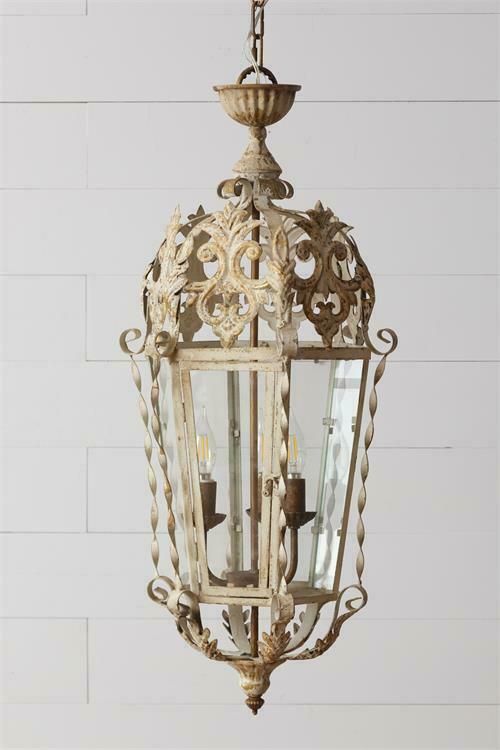 New Shabby Chic French Vintage Antique Style ORNATE CHANDELIER .
