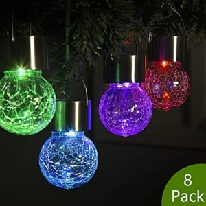 Amazon.com: GIGALUMI 8 Pack Hanging Solar Lights,Multi-Color .