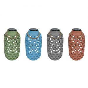 Enchanted Garden™ 12" Bamboo Solar Lantern - Assorted Colors at .