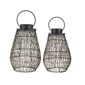 Hampton Bay 21.7 in. Small Outdoor Patio Bamboo Lantern D7LT00388A .