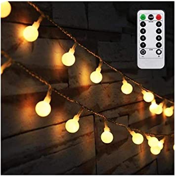 AMARS 16.4ft Battery Operated String Lights with Remote Control .
