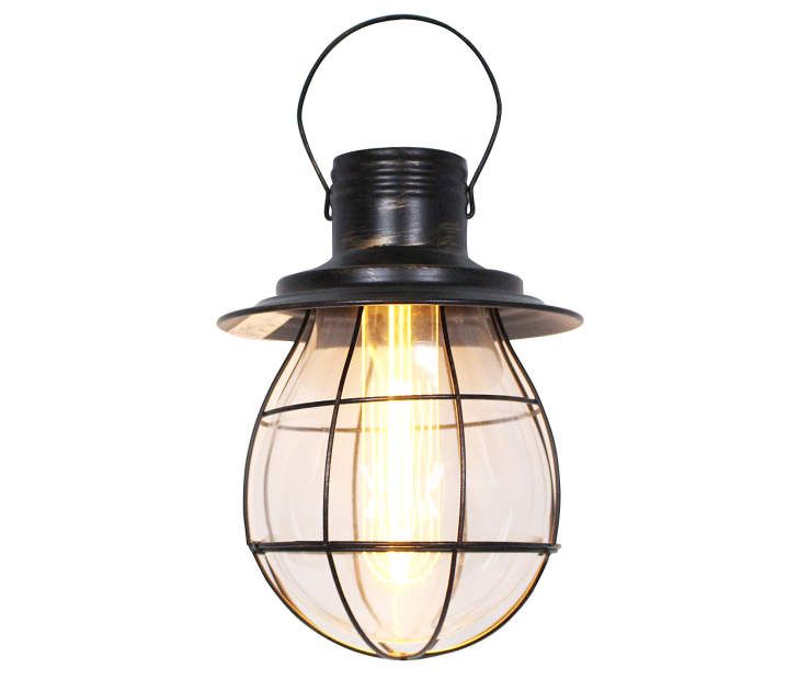 Bronze LED Industrial Pendant Lantern | Battery operated lights .