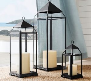 Malta Glass & Metal Lantern - Bronze Finish | Pottery Ba