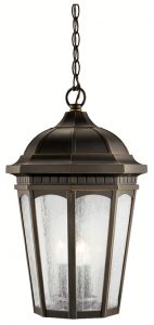 Kichler 9539RZ Courtyard Outdoor Bronze Lantern Hanging Pendant .