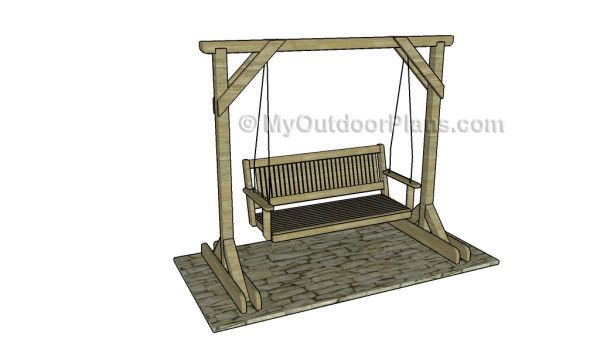 Porch Swing Stand Plans | Porch swing plans, Porch swing frame .