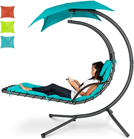 Amazon.com: Best Choice Products Hanging Curved Chaise Lounge .