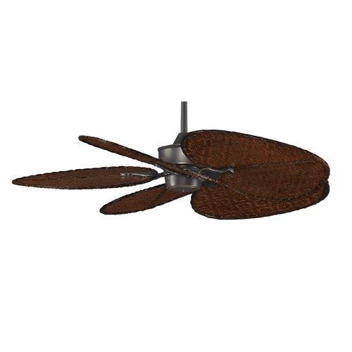 Islander Bronze Accent 52-Inch Ceiling Fan with Antique Bamboo .