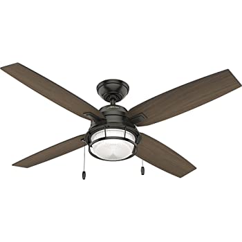 Hunter Indoor / Outdoor Ceiling Fan with LED Light and pull chain .