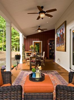 Outdoor Ceiling Fans | House with porch, Screened porch decorating .