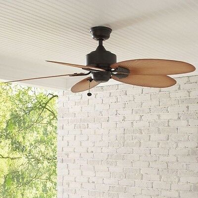 Ceiling Fan Indoor Outdoor Screened Porch Covered Patio Tropical .