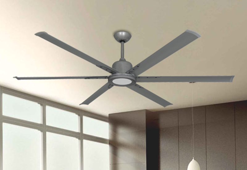 Titan Ceiling Fan in Brushed Nickel with 84" Aluminum Brushed .