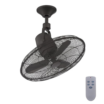 Damp Outdoor/Indoor 22" Oscillating Patio Ceiling Fan + Remote .