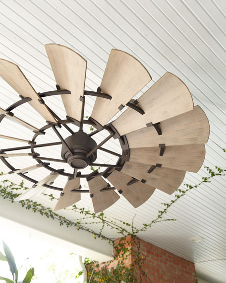 Windmill Bronze 60" Outdoor Ceiling F