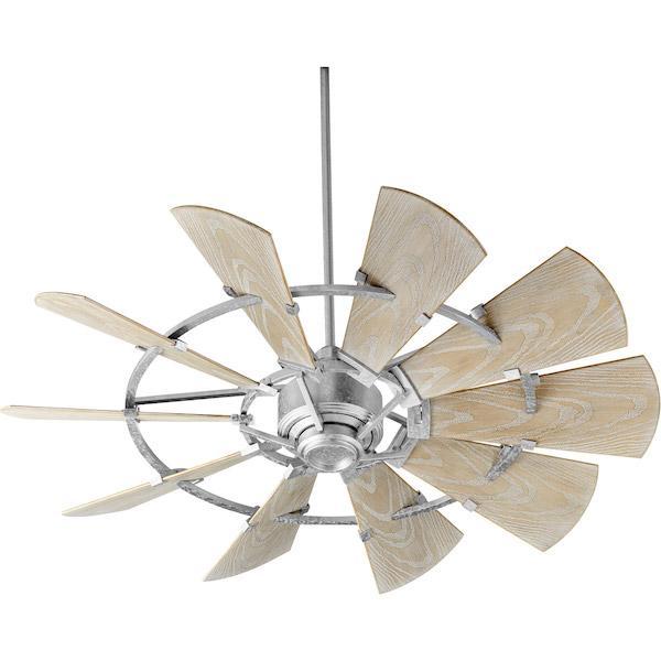 Quorum 195210-9 52" Windmill Galvanized Outdoor Patio Ceiling Fan .