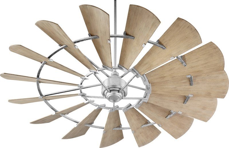 Quorum 197215-9 Windmill 72 Inch Galvanized Ceiling Fan .