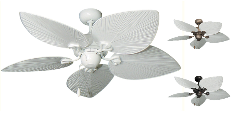 42 inch Bombay Tropical Ceiling Fan with Pure White Blad