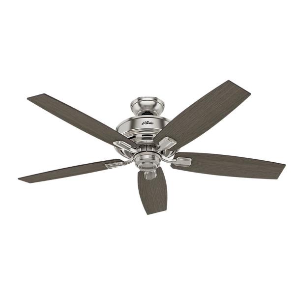 Hunter Bennett 52 in. LED Indoor Brushed Nickel Ceiling Fan with .