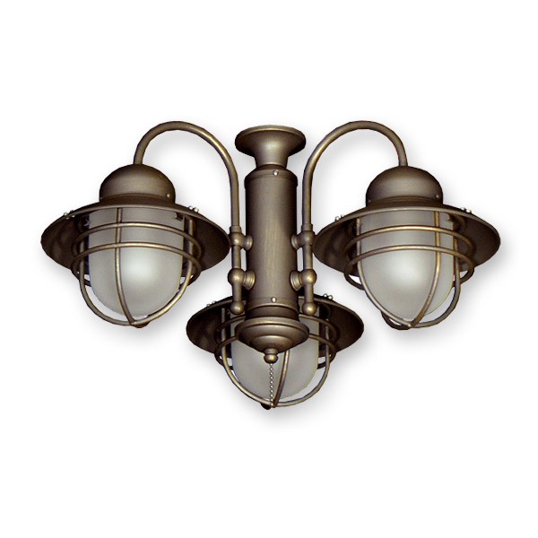 362 Nautical Styled Outdoor Ceiling Fan Light Kit - 3 Finish .