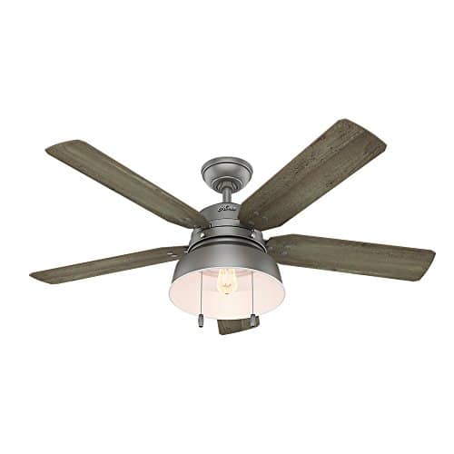 Hunter Indoor / Outdoor Ceiling Fan with light and pull chain .