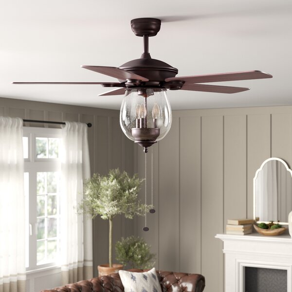 Birch Lane™ Heritage 52" 5 -Blade Outdoor Ceiling Fan with Light .