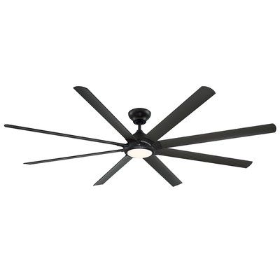 Modern Forms Hydra 8 Blade Outdoor LED Ceiling Fan with Remote .