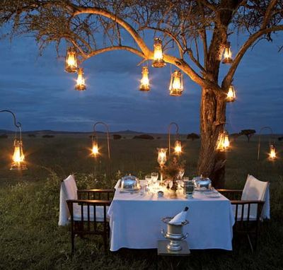 Creative Lighting Ideas for Your Dinner Party | Outdoor wedding .