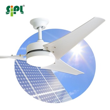 5 Speeds Remote Control 60'' Solar Energy Dc Electric Fan Outdoor .