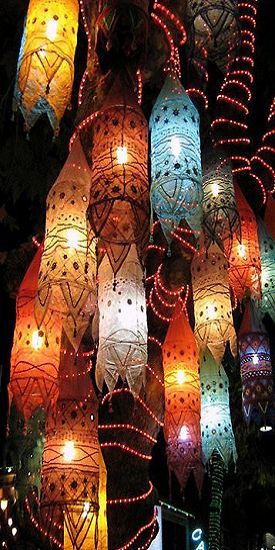 These paper lanterns could inspire an interesting and festive .